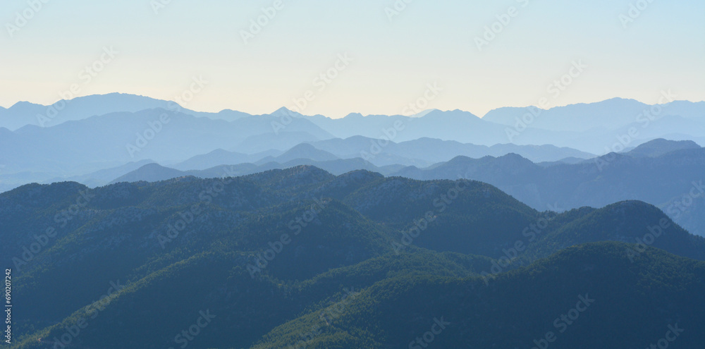 Wonderful Mystical View of the Mountain Range