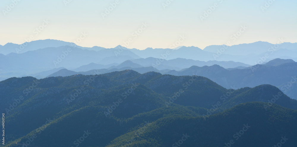 Wonderful Mystical View of the Mountain Range Wonderful Mystical View of the Mountain Range