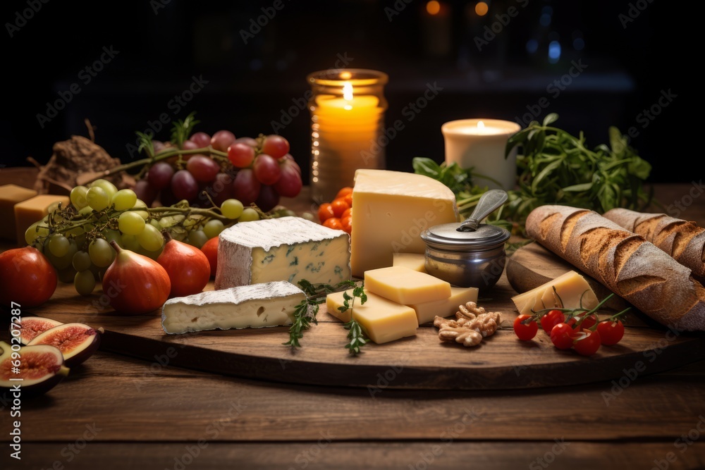 A delectable spread of homemade quince paste, paired perfectly with a selection of fine cheeses and freshly baked bread A delectable spread of homemade quince paste, paired perfectly with a selection of fine cheeses and freshly baked bread