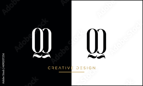 QQ or Q Alphabet letters logo monogram