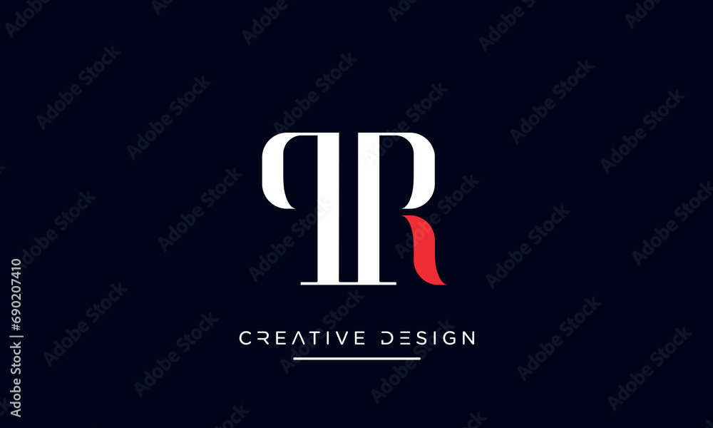 Alphabet letters QR or RQ logo monogram Alphabet letters QR or RQ logo monogram
