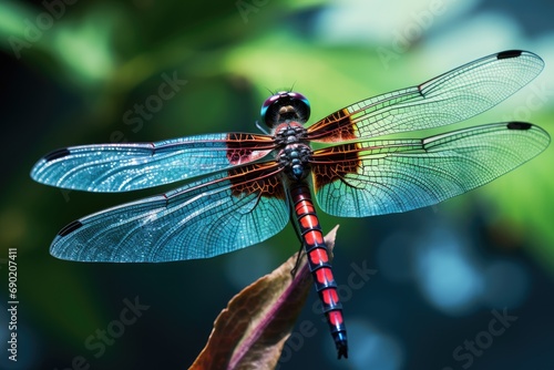 Beautiful bright Dragonfly high resolution HD large format not blurry (AI Generator)