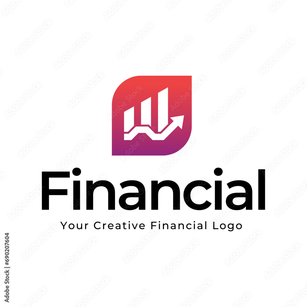 Simple Financial and investment Logo designs concept vector, Modern Finance logo designs isolated on white background Simple Financial and investment Logo designs concept vector, Modern Finance logo designs isolated on white background