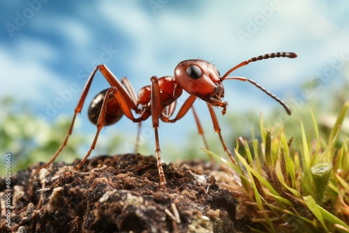 ant sitting high resolution HD large format not blurry (AI Generator) © naruto