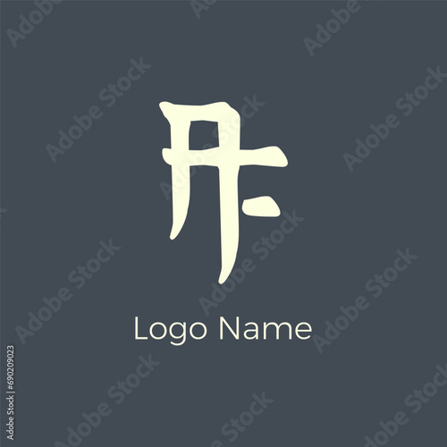 AF letter abstract monogram initial letter logo design