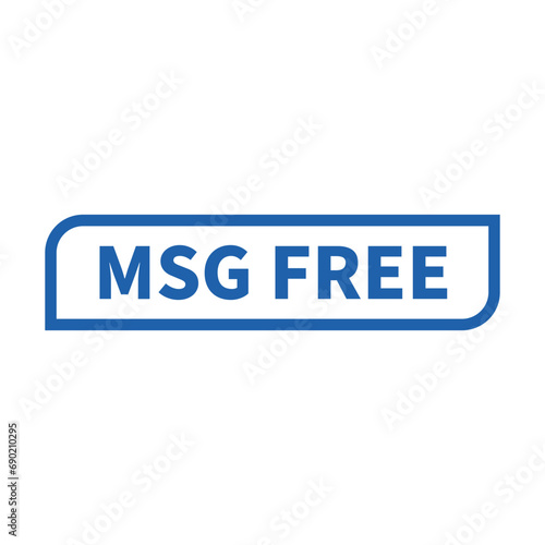 Msg Free In Blue Rectangle Line Shape For Product Information Business Promotion Marketing Social Media
