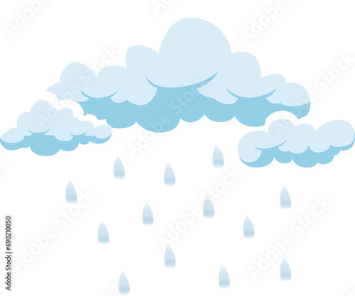 day cloudy and rainy forecast illustration design