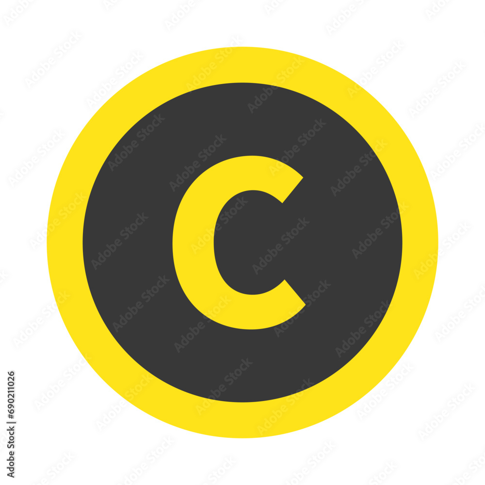 Copyright Symbol In Yellow Black Circle Line Shape For Trademark Legal Intellectual Property
Copyright Symbol In Yellow Black Circle Line Shape For Trademark Legal Intellectual Property