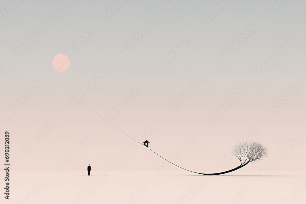 Obraz premium Abstract and minimalist modern decorative background