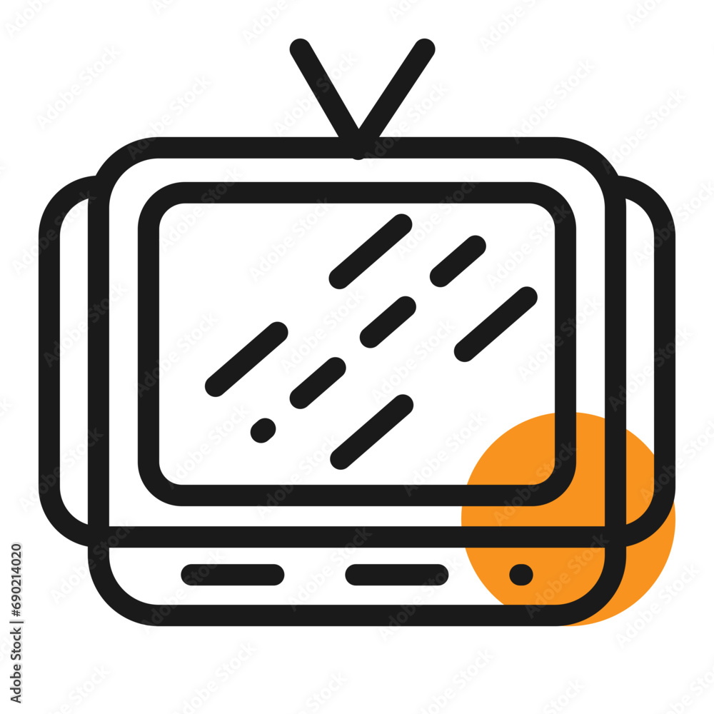 Television icon. Electronic single icon Television icon. Electronic single icon