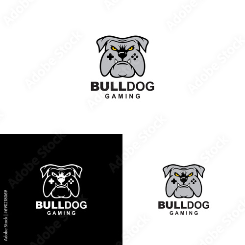 Bull Dog Log in Vector