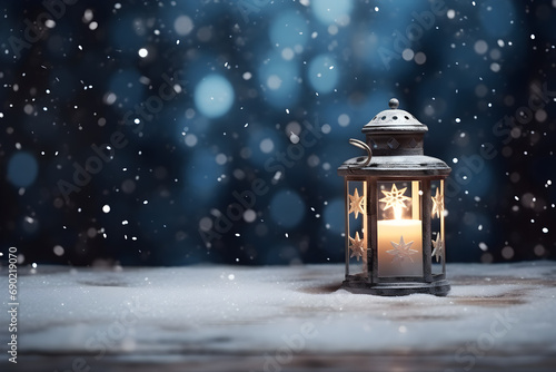 Brennende Kerze vor dunklem Hintergrund, Weihnachten, stimmungsvolles Licht, erstellt mit generativer KI