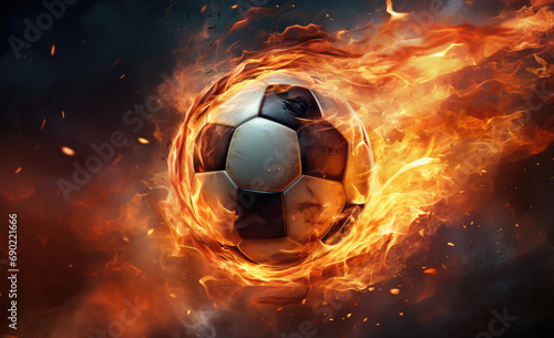 soccer ball in fire © lc design