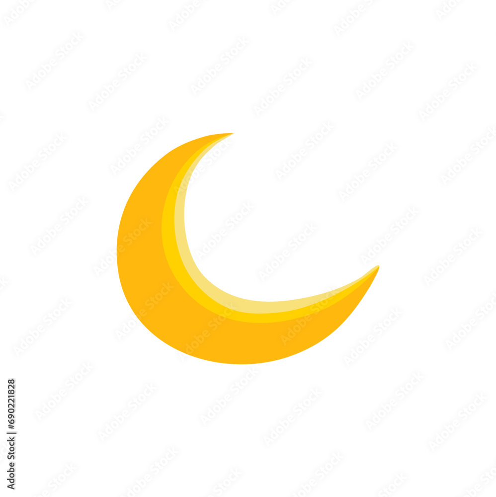 Yellow moon icon Yellow moon icon