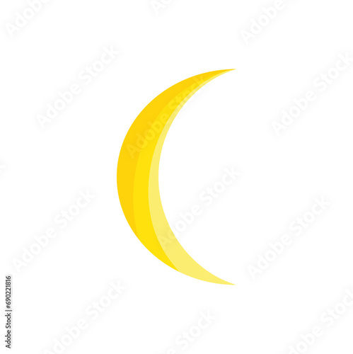 Free Download Yellow moon icon  - GFXLoad