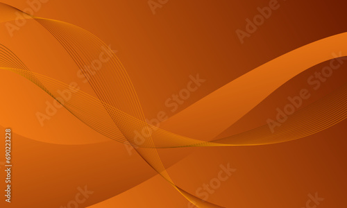 orange business lines wave curves with smooth gradient graphic abstract background