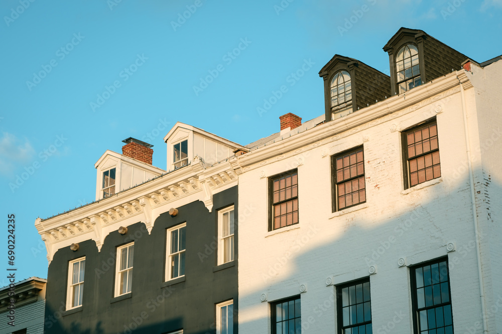 Architectural details in Georgetown, Washington, District of Columbia