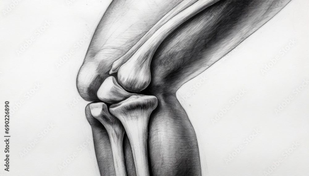 Pencil drawing reveals the complex structure of the human Knee ...