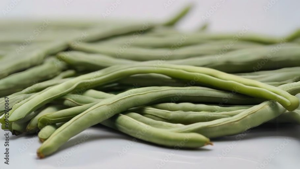 long beans on isolated white background long beans on isolated white background