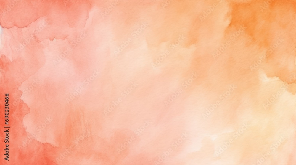 Fototapeta premium Watercolor art background. Old paper. Peach Fuzz texture for cards, flyers, poster, banner.