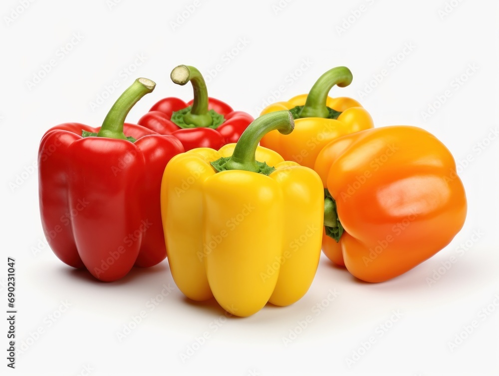Bell peppers isolated on white background Bell peppers isolated on white background