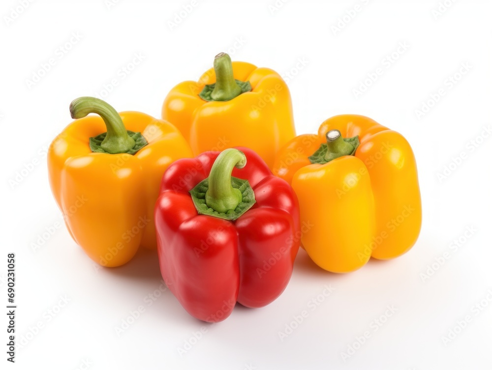 Bell peppers isolated on white background Bell peppers isolated on white background