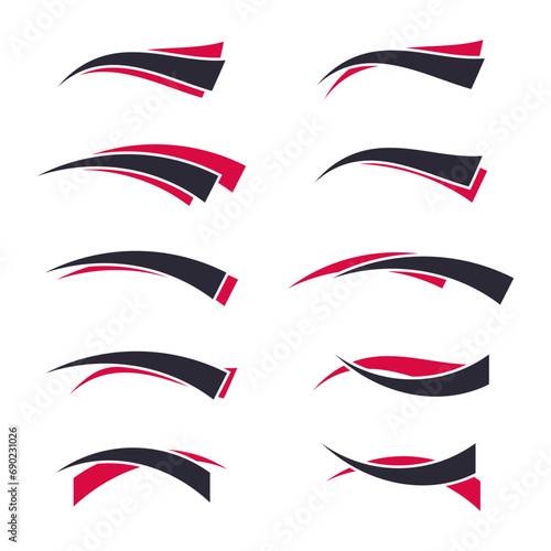 Collection of racing striped motorbike decals