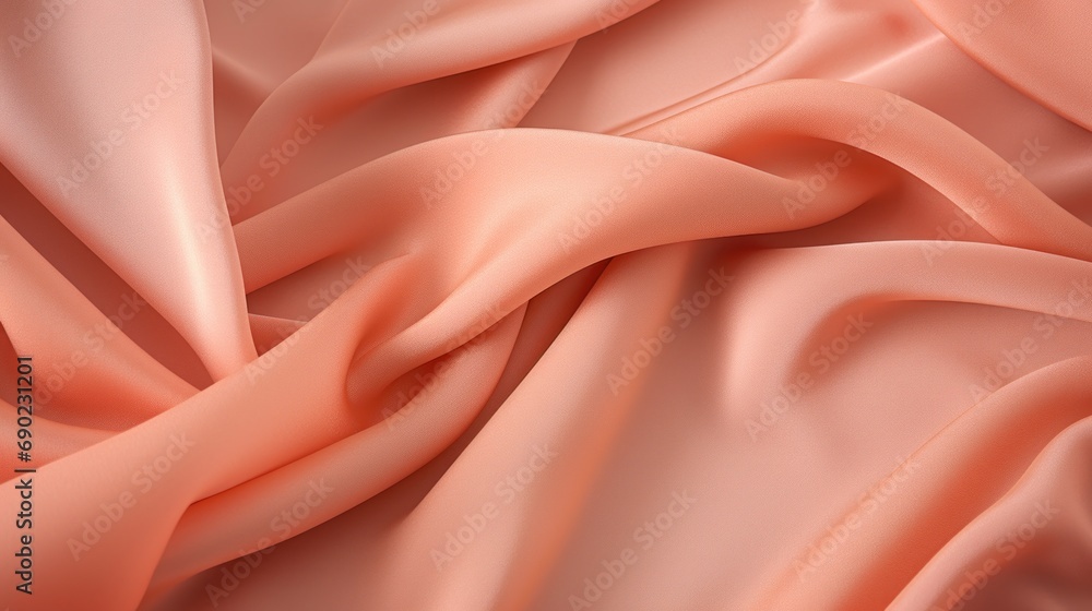 Soft and luxurious fabric draped in the elegant and gentle tones of Peach Fuzz. Soft and luxurious fabric draped in the elegant and gentle tones of Peach Fuzz.