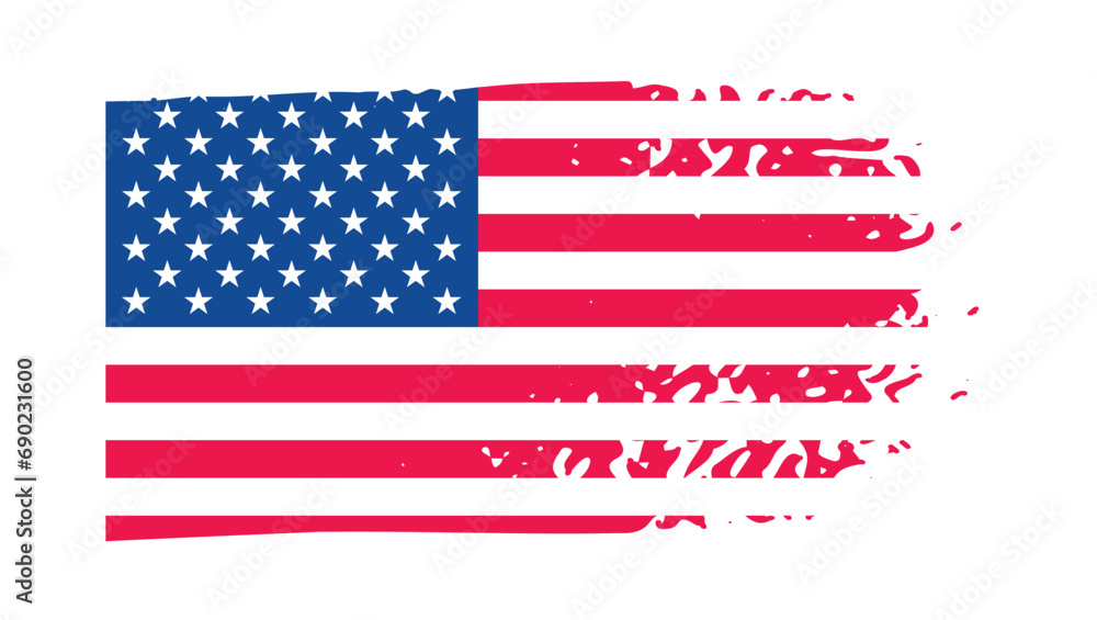 United States of America flag with watercolor paint brush strokes texture or grunge texture design. Grunge US Flag brush stroke effect. USA flag brush paint use to 4 of July American President Day. United States of America flag with watercolor paint brush strokes texture or grunge texture design. Grunge US Flag brush stroke effect. USA flag brush paint use to 4 of July American President Day.