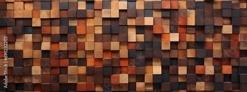 An artistic composition featuring an assortment of wood types