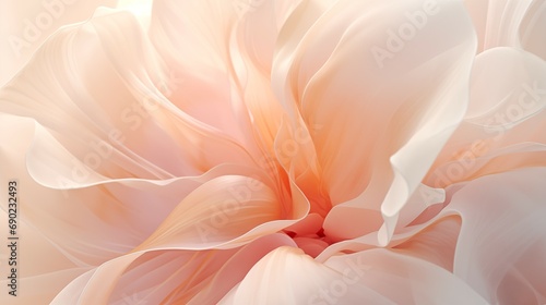 Swirls of Silk: A Captivating Dance of Peach and Cream Hues, background, design template, peach fuzz, color of 2024 year