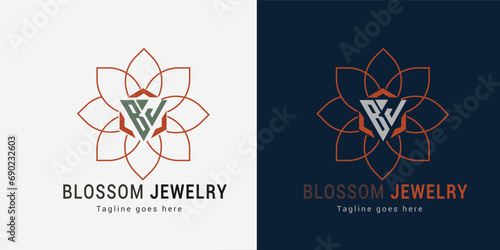 Vector elegant jewelry logo