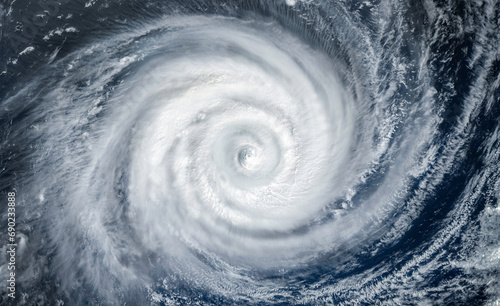Super Typhoon, tropical storm, cyclone, hurricane, tornado, over ocean. Weather background. Typhoon,  storm, windstorm, superstorm, gale moves to the ground.  Elements of this image furnished by NASA.
