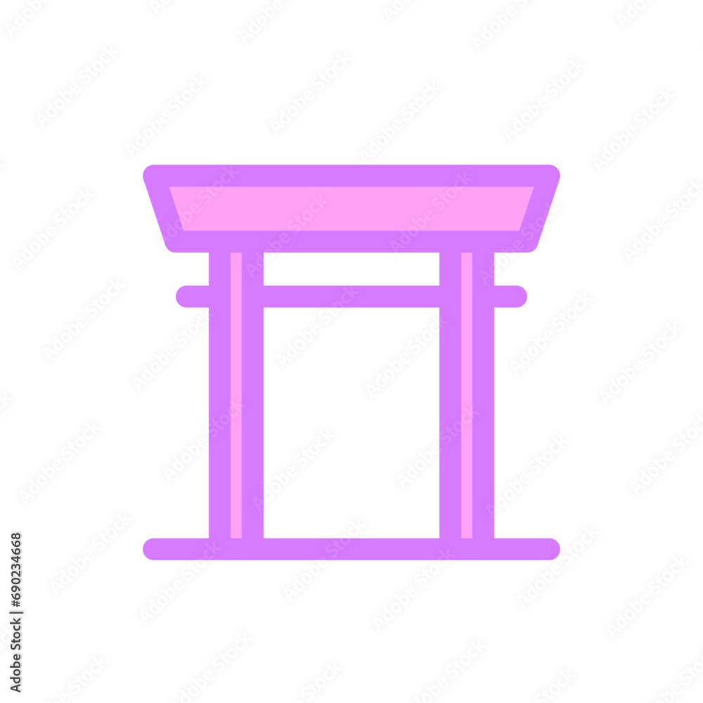Building icon retro neon color style Building icon retro neon color style