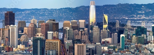 4K Panoramic View: San Francisco Skyline, Bay Area Urban Landscape