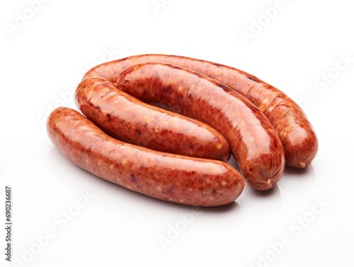 Breakfast sausage isolated on white background