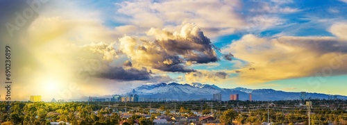 4K Image: Evening Storm Cloud over Las Vegas Panorama
