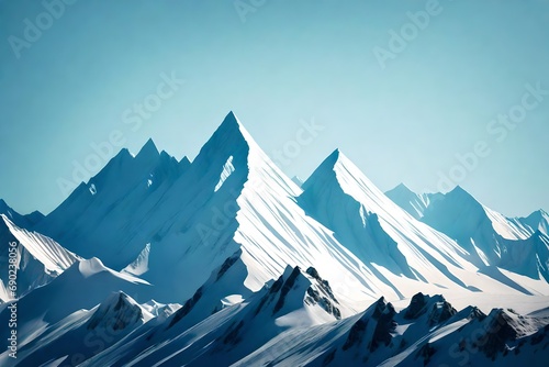 winter mountain landscape generated by AI technology