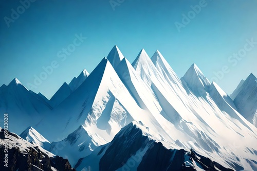 winter mountain landscape generated by AI technology