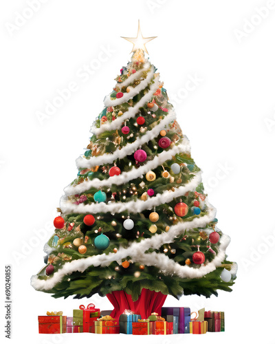 Christmas tree, Illustration by Generative Ai