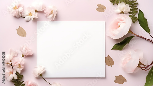 Branding stationery mockup scene  blank objects for placing your design. Hand made items for wedding invitations. Generative Ai