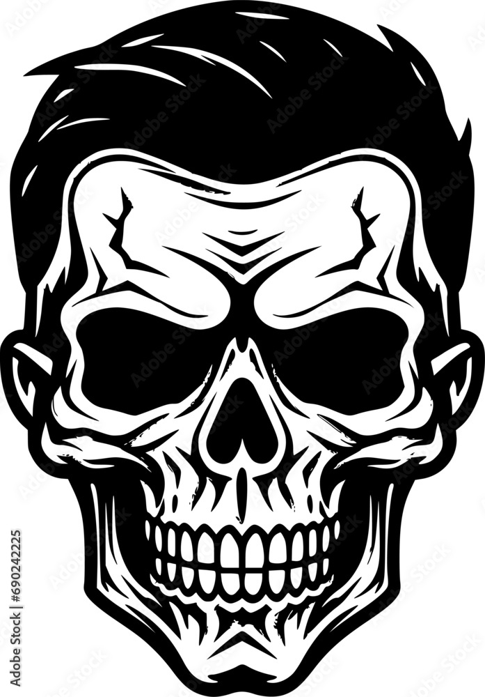 Skull | Black and White Vector illustration Skull | Black and White Vector illustration