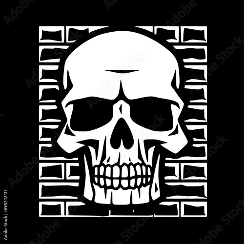 Skull - Minimalist and Flat Logo - Vector illustration © CreativeOasis
