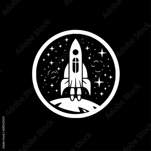 Space | Minimalist and Simple Silhouette - Vector illustration