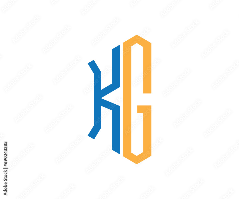 Kg logo design vector template Kg logo design vector template