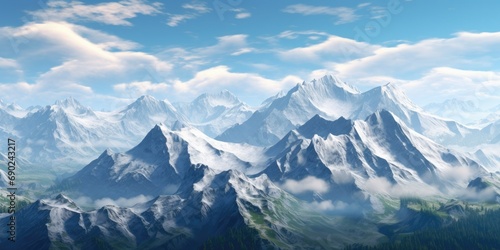 Mountain Majesty - Journey to Towering Peaks and Rolling Valleys - Virtual Alpine Serenity