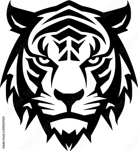 Tiger   Minimalist and Simple Silhouette - Vector illustration
