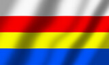 Powiewająca Flaga Województwa Podlaskiego Podlasia