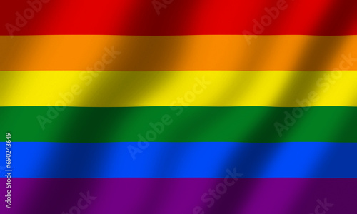 Powiewająca Flaga LGBT+ photo