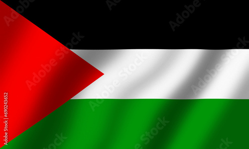 Powiewająca Flaga Palestyny